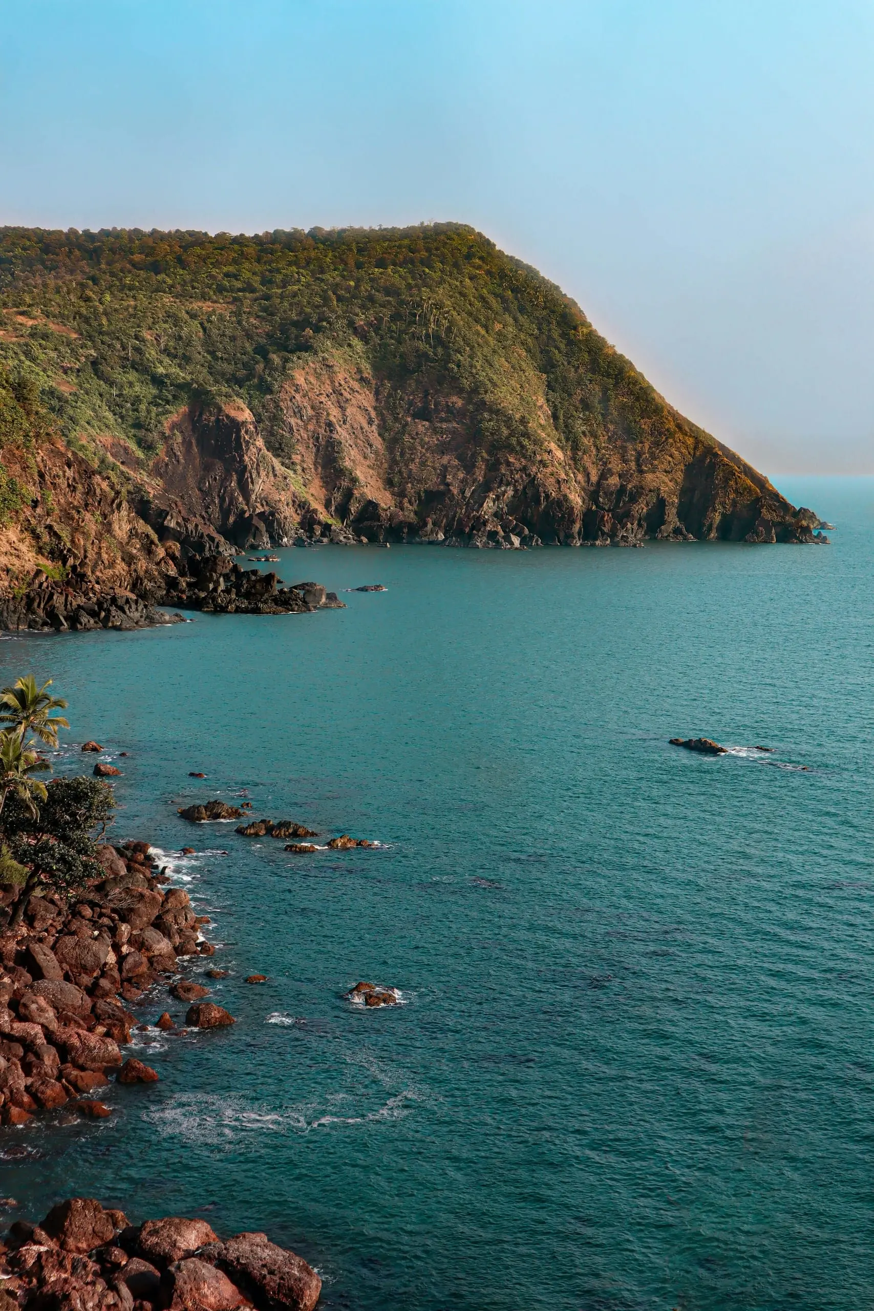 Cliffs above turquoise water